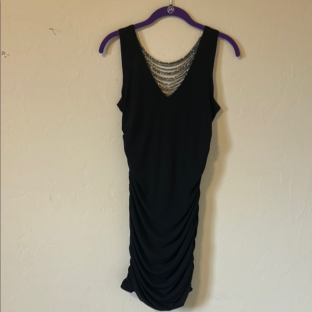I.N. San Francisco Black Sleeveless V-Neck Bodycon Dress